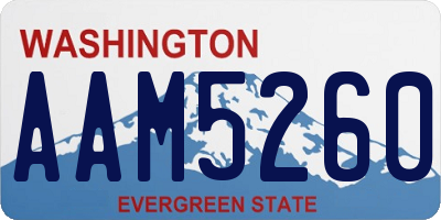 WA license plate AAM5260