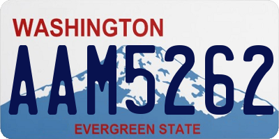 WA license plate AAM5262