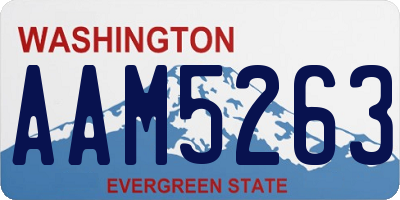 WA license plate AAM5263