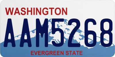 WA license plate AAM5268