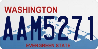 WA license plate AAM5271
