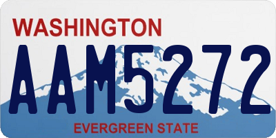 WA license plate AAM5272