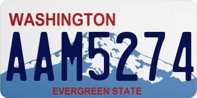 WA license plate AAM5274