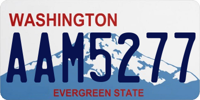 WA license plate AAM5277