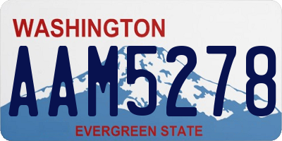WA license plate AAM5278