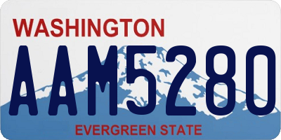 WA license plate AAM5280