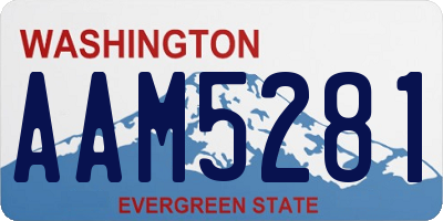 WA license plate AAM5281