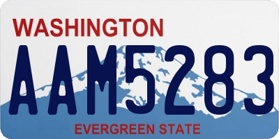WA license plate AAM5283