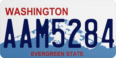 WA license plate AAM5284
