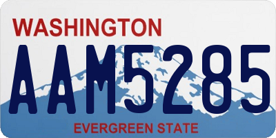 WA license plate AAM5285
