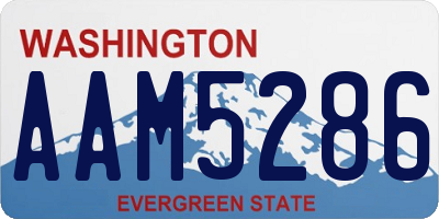 WA license plate AAM5286
