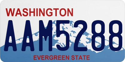 WA license plate AAM5288