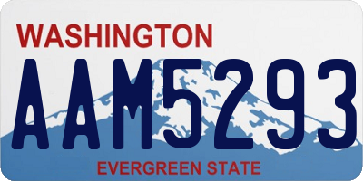WA license plate AAM5293