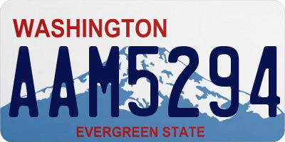 WA license plate AAM5294