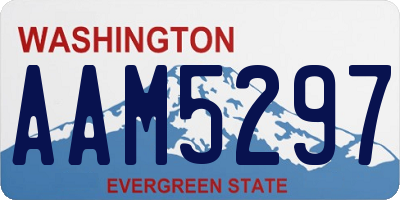 WA license plate AAM5297