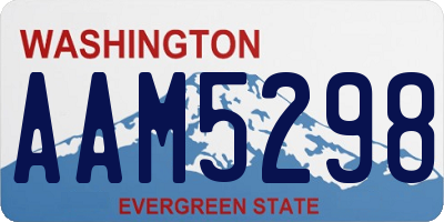 WA license plate AAM5298