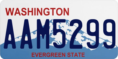 WA license plate AAM5299