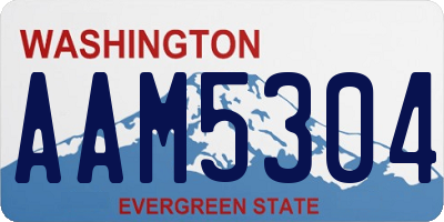 WA license plate AAM5304