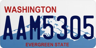 WA license plate AAM5305