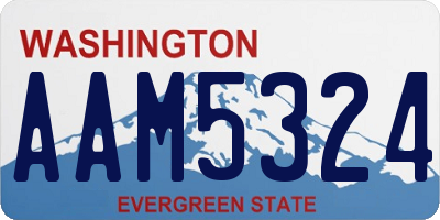 WA license plate AAM5324