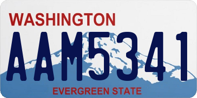 WA license plate AAM5341