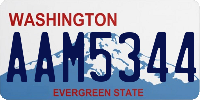 WA license plate AAM5344