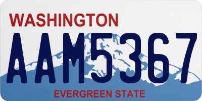 WA license plate AAM5367