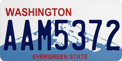 WA license plate AAM5372