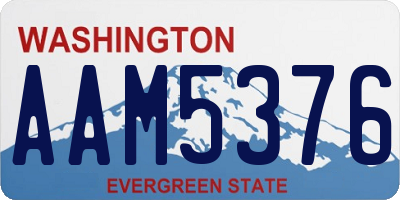 WA license plate AAM5376