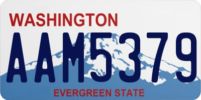 WA license plate AAM5379