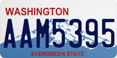 WA license plate AAM5395