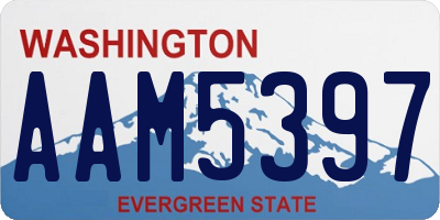 WA license plate AAM5397