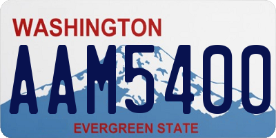 WA license plate AAM5400