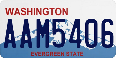 WA license plate AAM5406