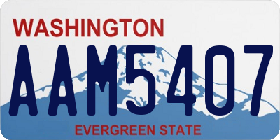WA license plate AAM5407