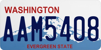 WA license plate AAM5408