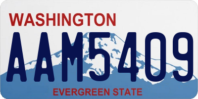 WA license plate AAM5409