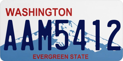 WA license plate AAM5412