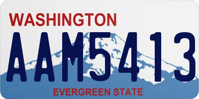 WA license plate AAM5413