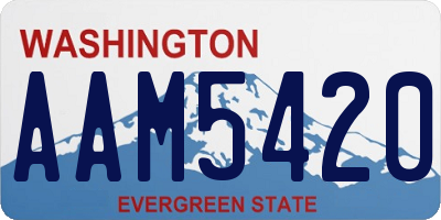 WA license plate AAM5420