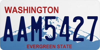 WA license plate AAM5427
