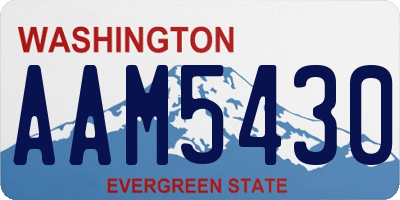WA license plate AAM5430