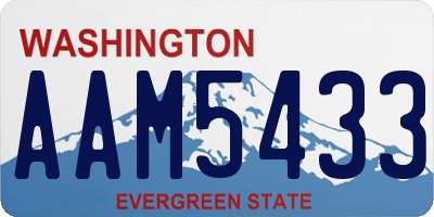 WA license plate AAM5433