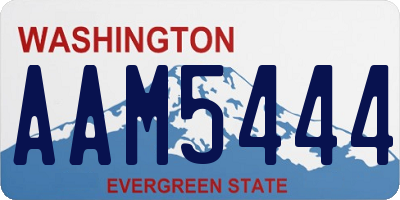 WA license plate AAM5444