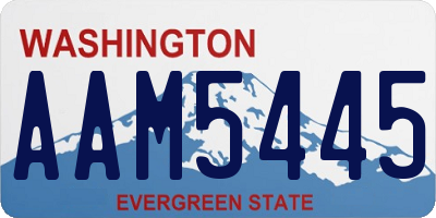 WA license plate AAM5445