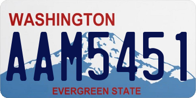 WA license plate AAM5451