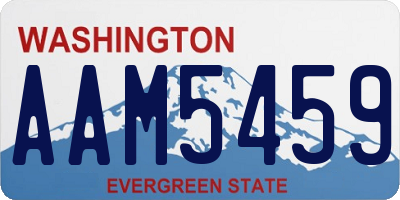 WA license plate AAM5459