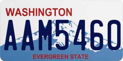 WA license plate AAM5460