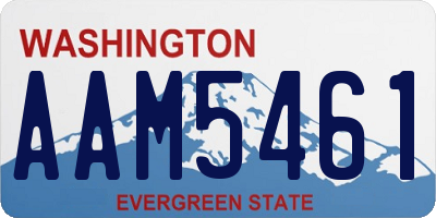 WA license plate AAM5461