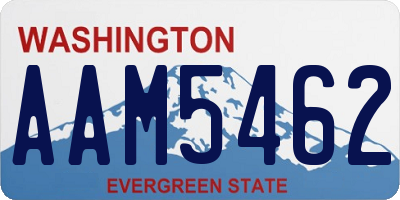 WA license plate AAM5462